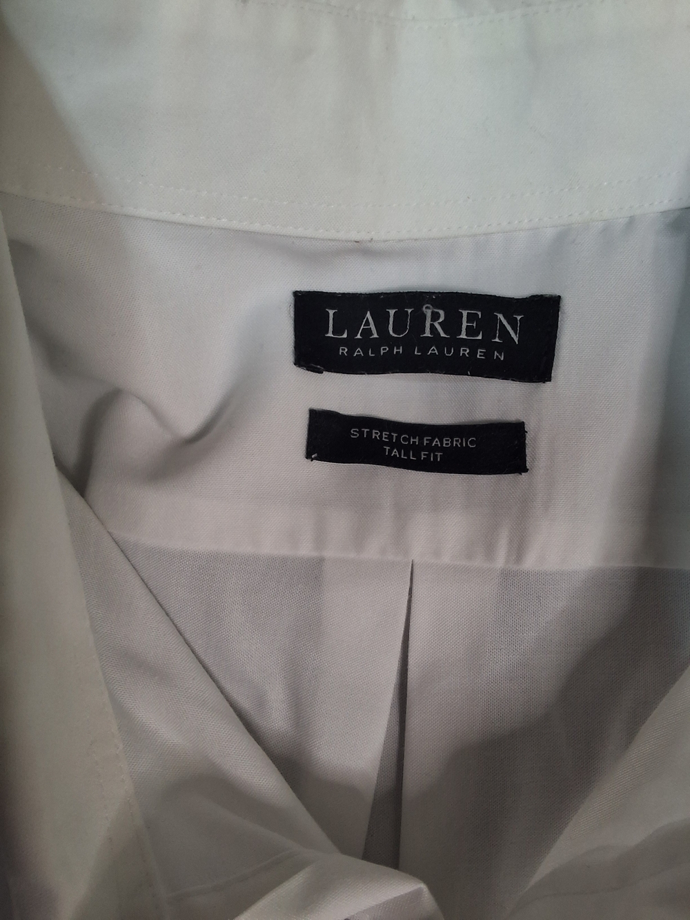 Lauren Ralph Lauren Men’s White Stretch Tall-Fit Dress Shirt